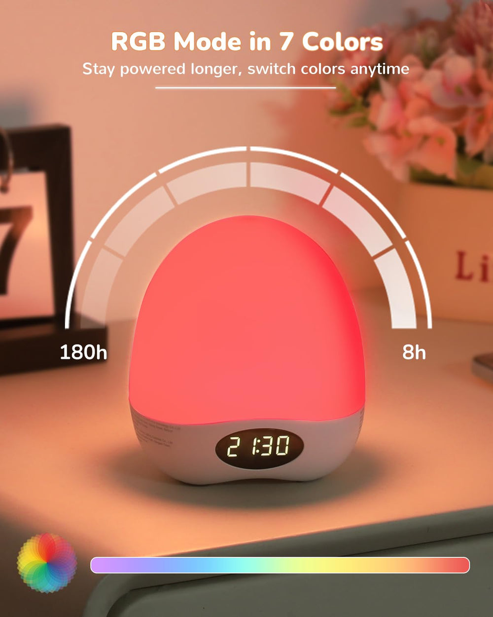 TOZING egg light RGB mood mode adds soothing color options
