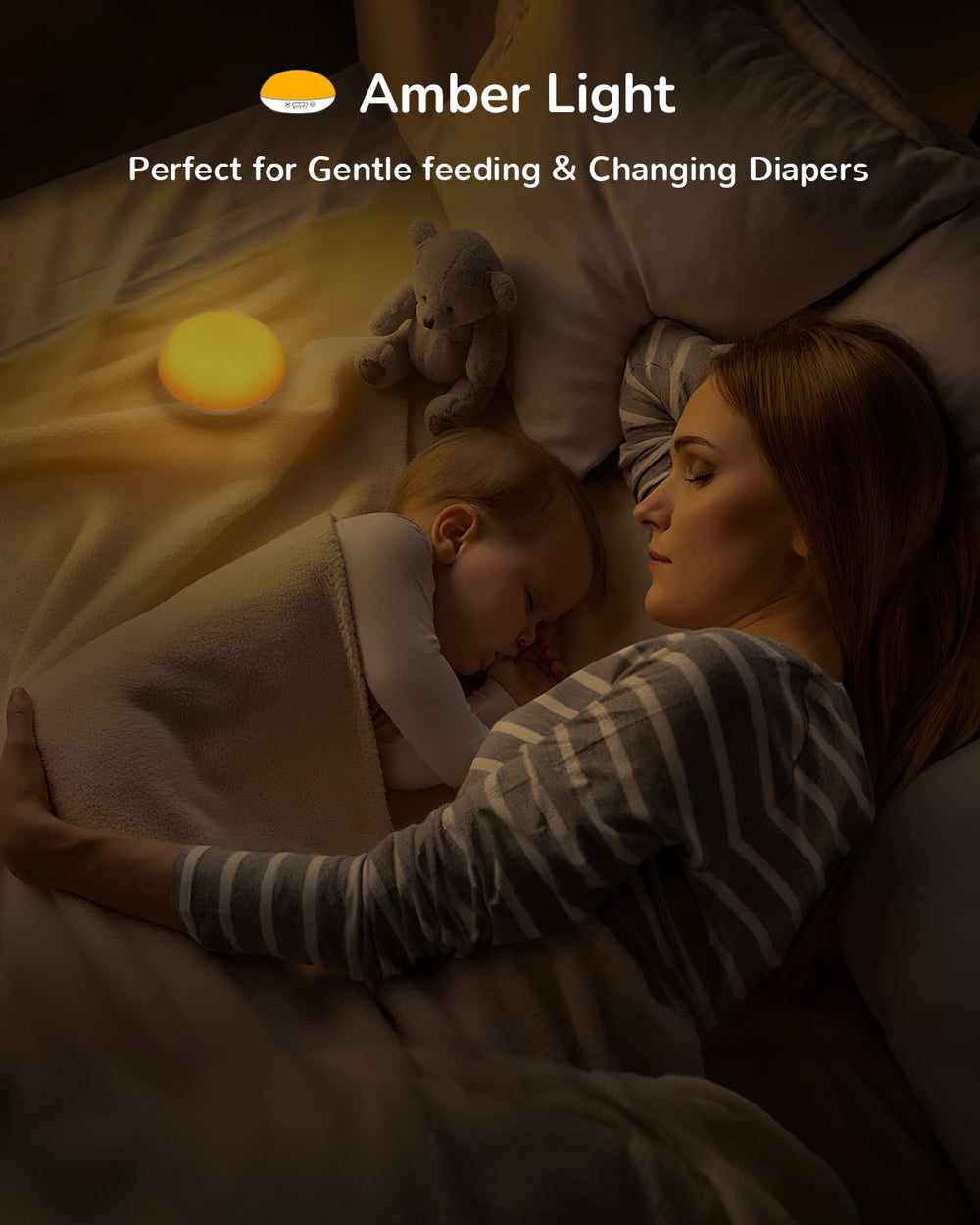 TOZING nursery night light offers multi-scenario lighting for feeding, changing, and soothing routines