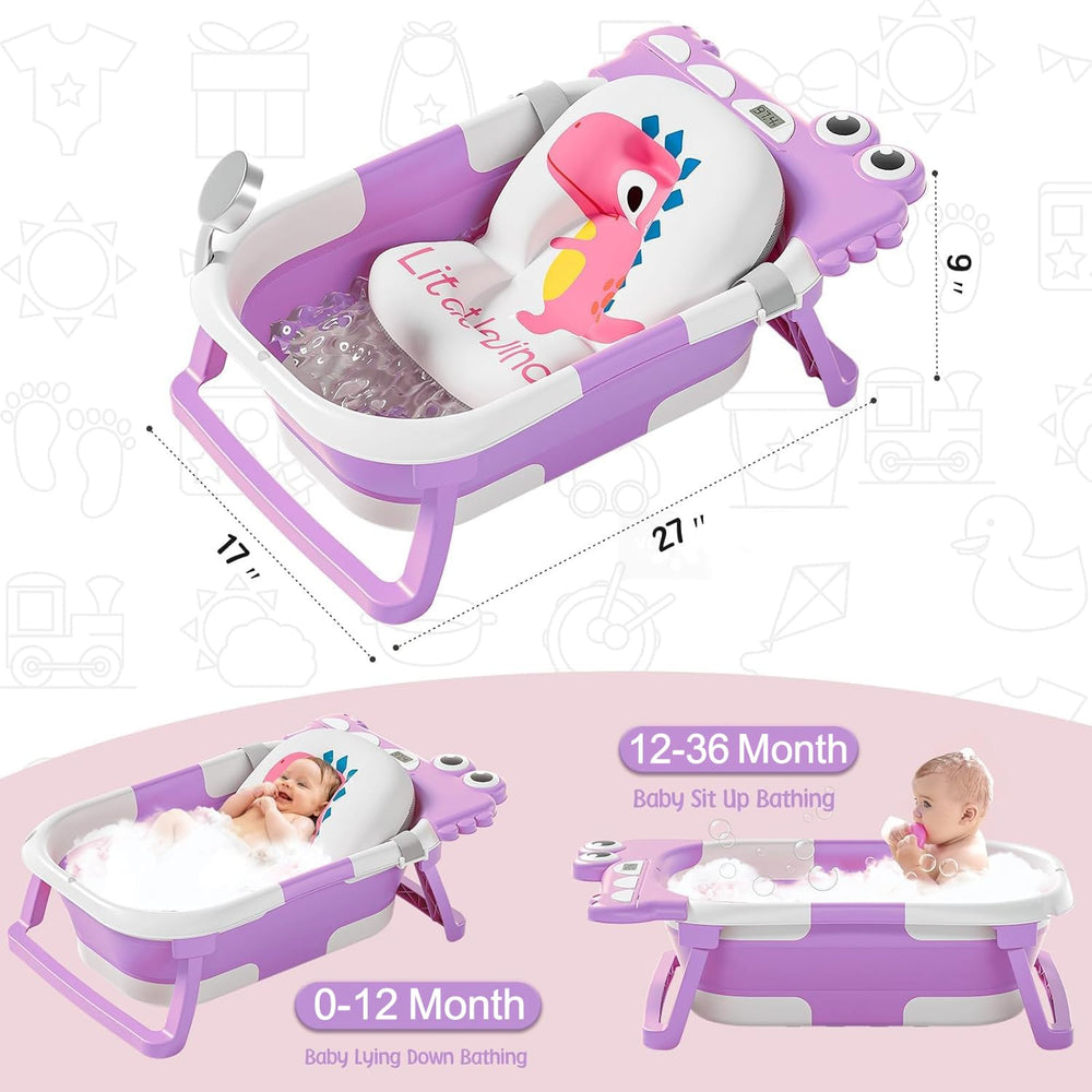 TPN baby bath cushion supports baby's spine with safety belts.