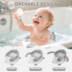 TPN Bath Seat gray with non-slip suction cups; sturdy on smooth tubs.