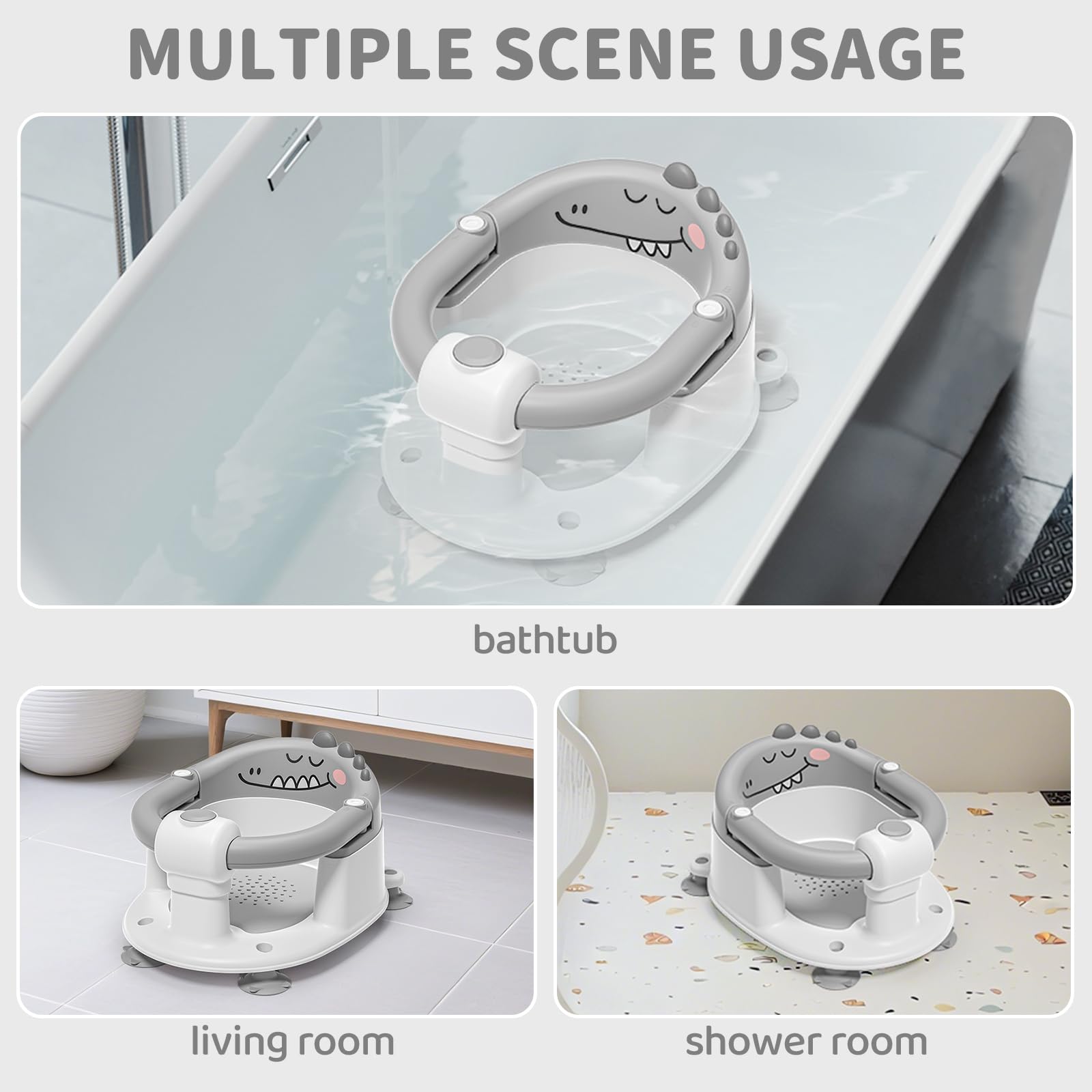 TPN Bath Seat travel-friendly; easy to carry and use anywhere.