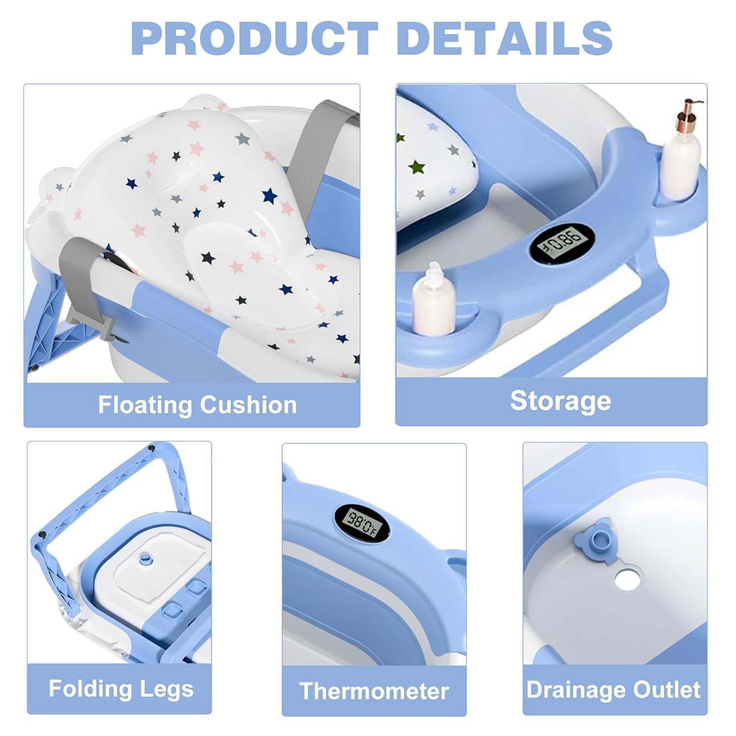 TPN collapsible baby bathtub BPA-free materials ensure safe, eco-friendly use.