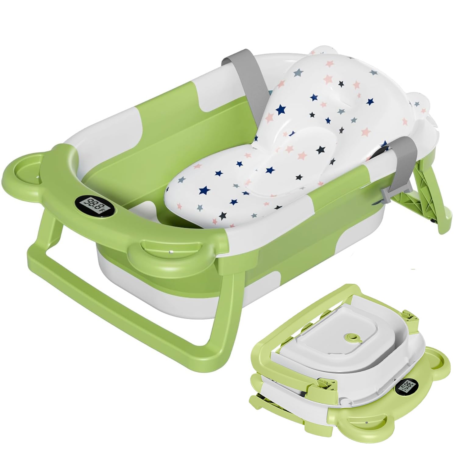 TPN collapsible baby bathtub collapsed for compact storage