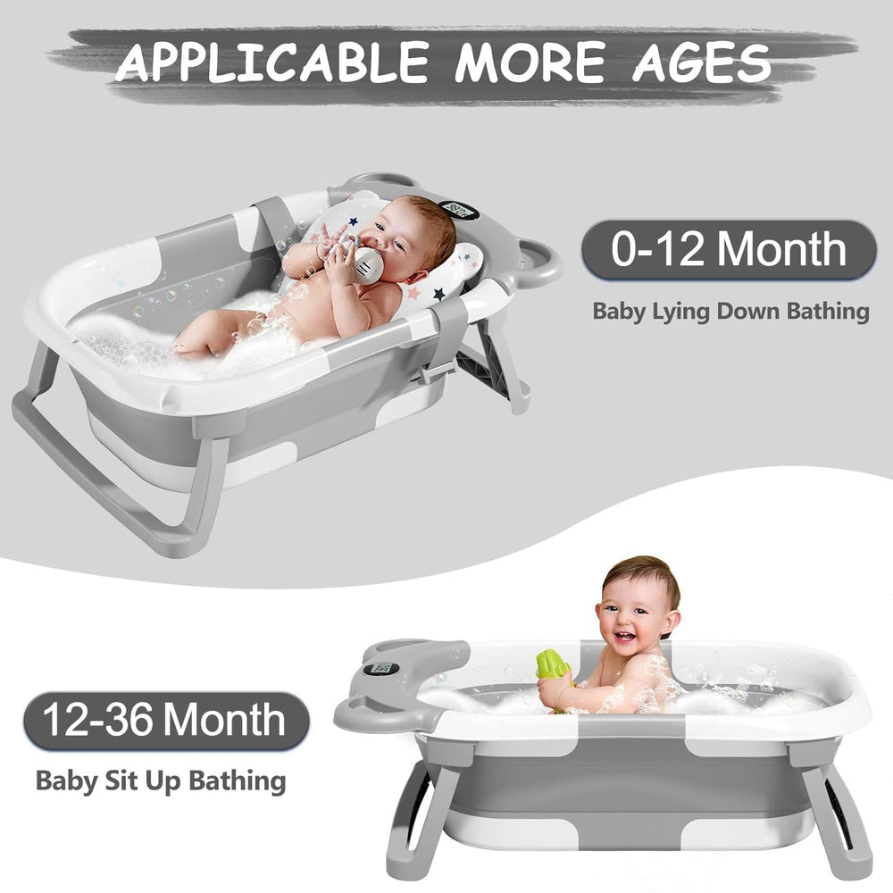 TPN collapsible baby bathtub cushion inside provides gentle support