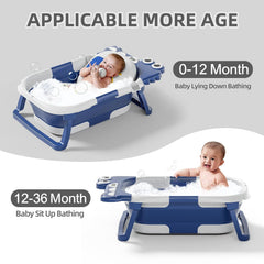 TPN collapsible baby bathtub cushion supporting the baby's spine during bath time.