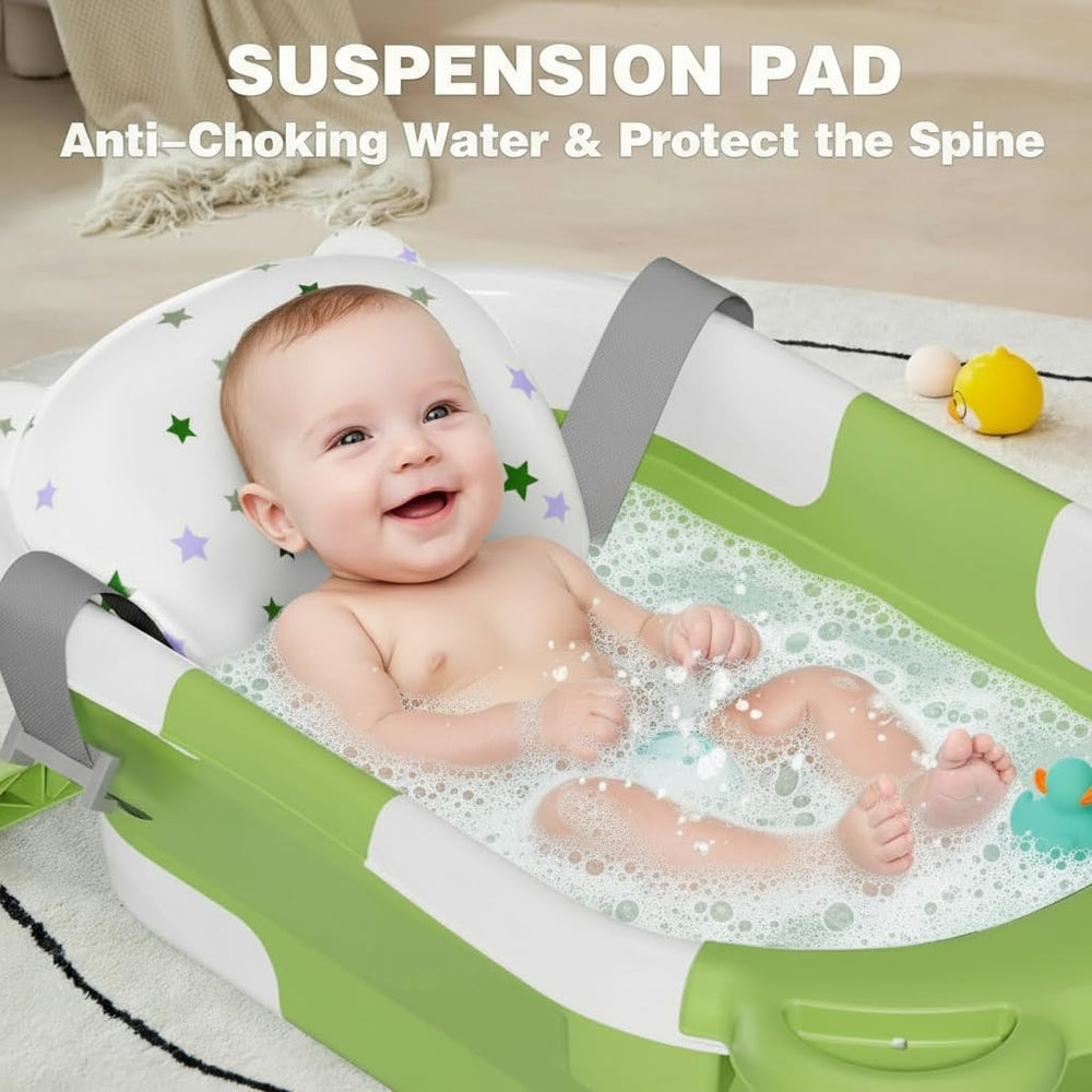 TPN collapsible baby bathtub unfolded with ample bathing space
