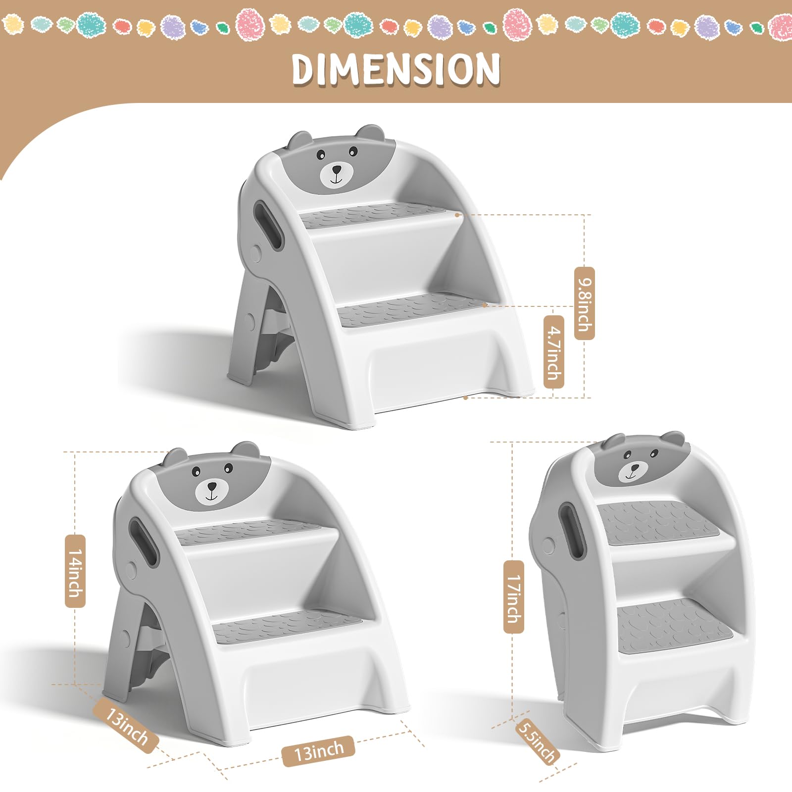 TPN Toddler Stool used for hand washing and brushing teeth.