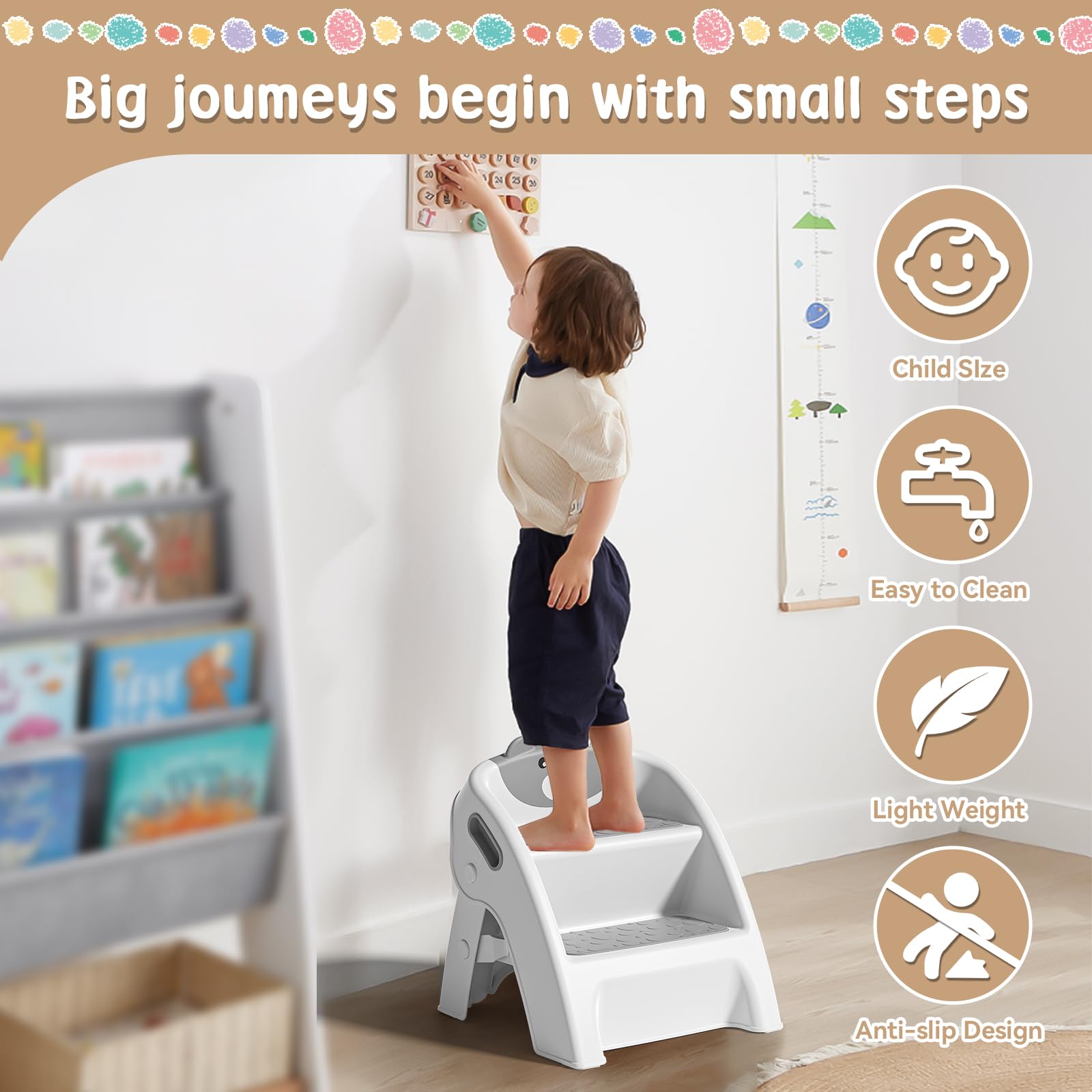 TPN Lightweight 2.9 lb Toddler Stool ready for kids.
