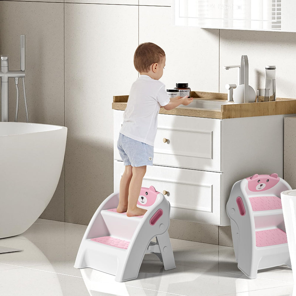 TPN A-frame stool with wide non-slip steps.