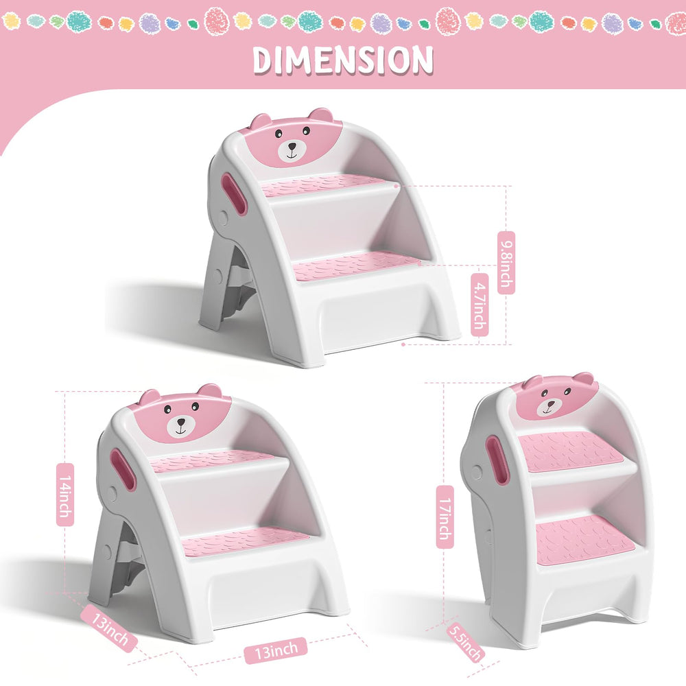 TPN 2-step stool helps toddlers reach counters safely when folded.
