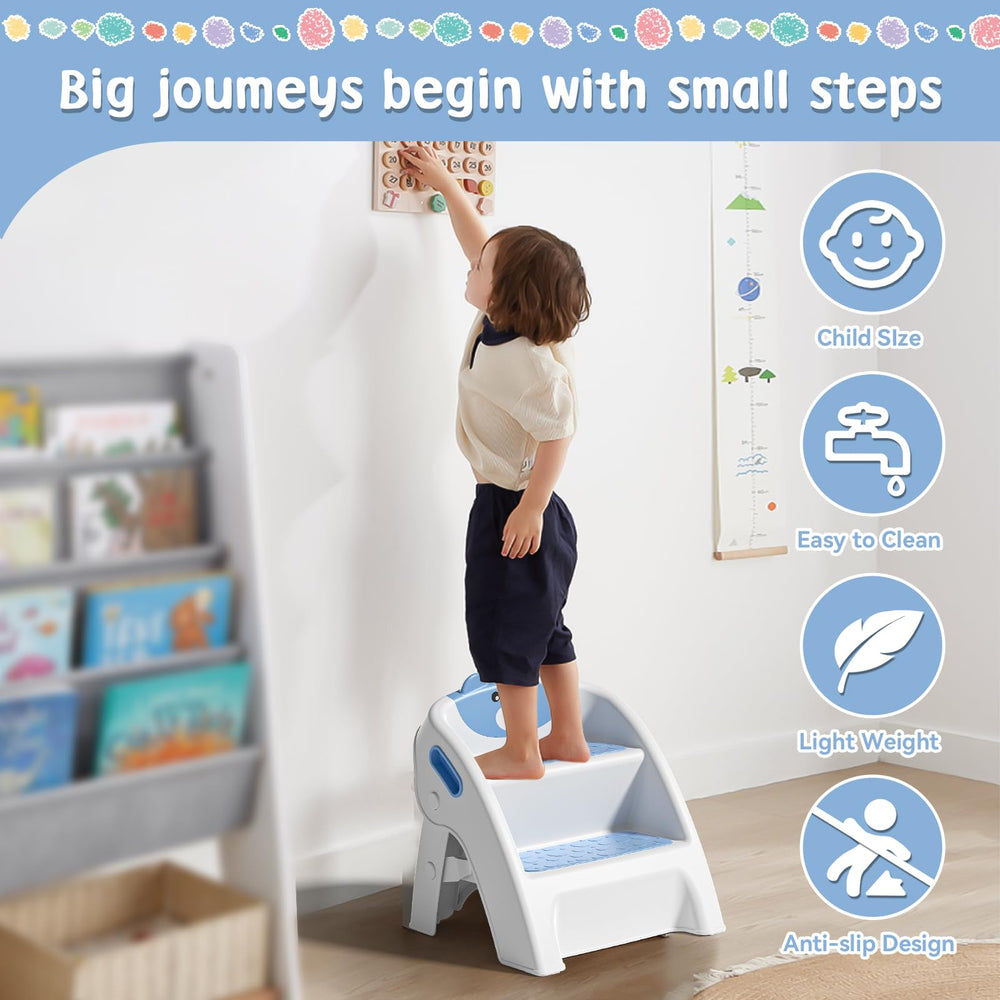 TPN Toddler Step Stool navy blue ideal for potty training routines