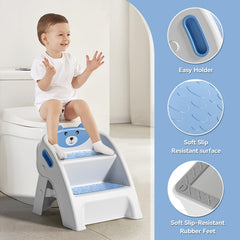 TPN Toddler Step Stool navy blue with wide steps for steady climbing