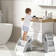 TPN Two-step Potty Stool with wide steps aids independence.