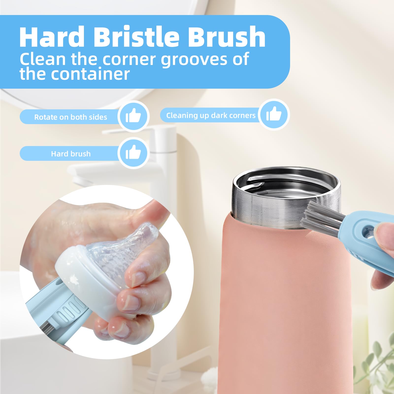 TQRR SharkBrush compact 3-in-1 design for home and office cleaning.