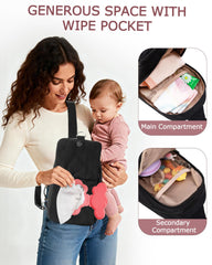 Trahzia mini diaper bag portable changing pad offers quick diaper changes on the go