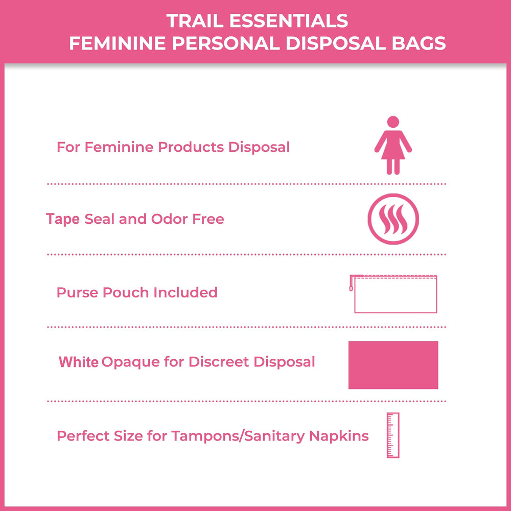 Trail Essentials 100-pack refill ideal for office or travel disposal on the go