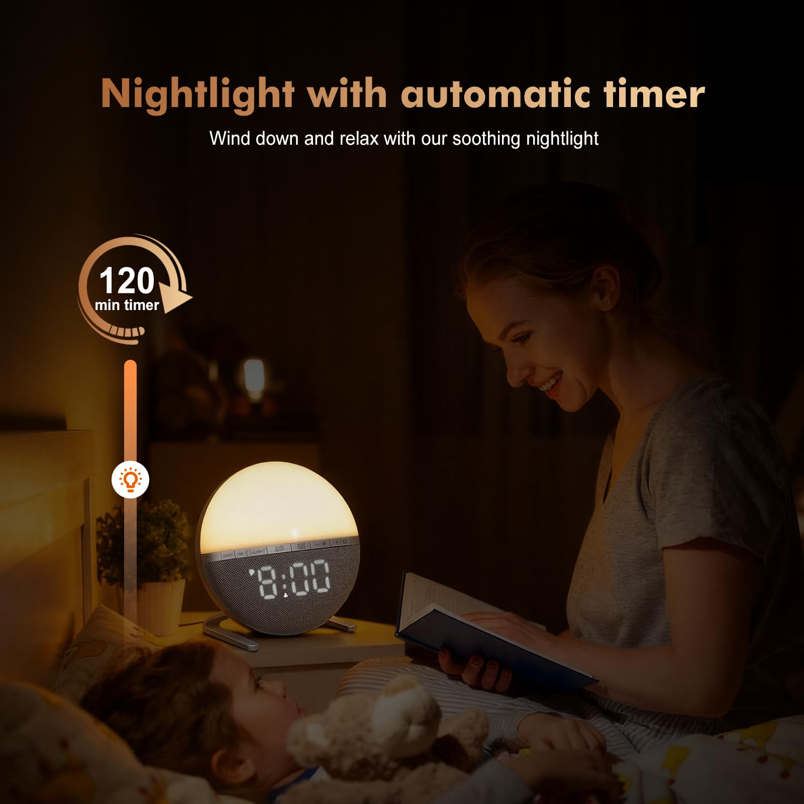 Tranquee Sunrise Alarm Clock features sturdy build for reliable bedside use.