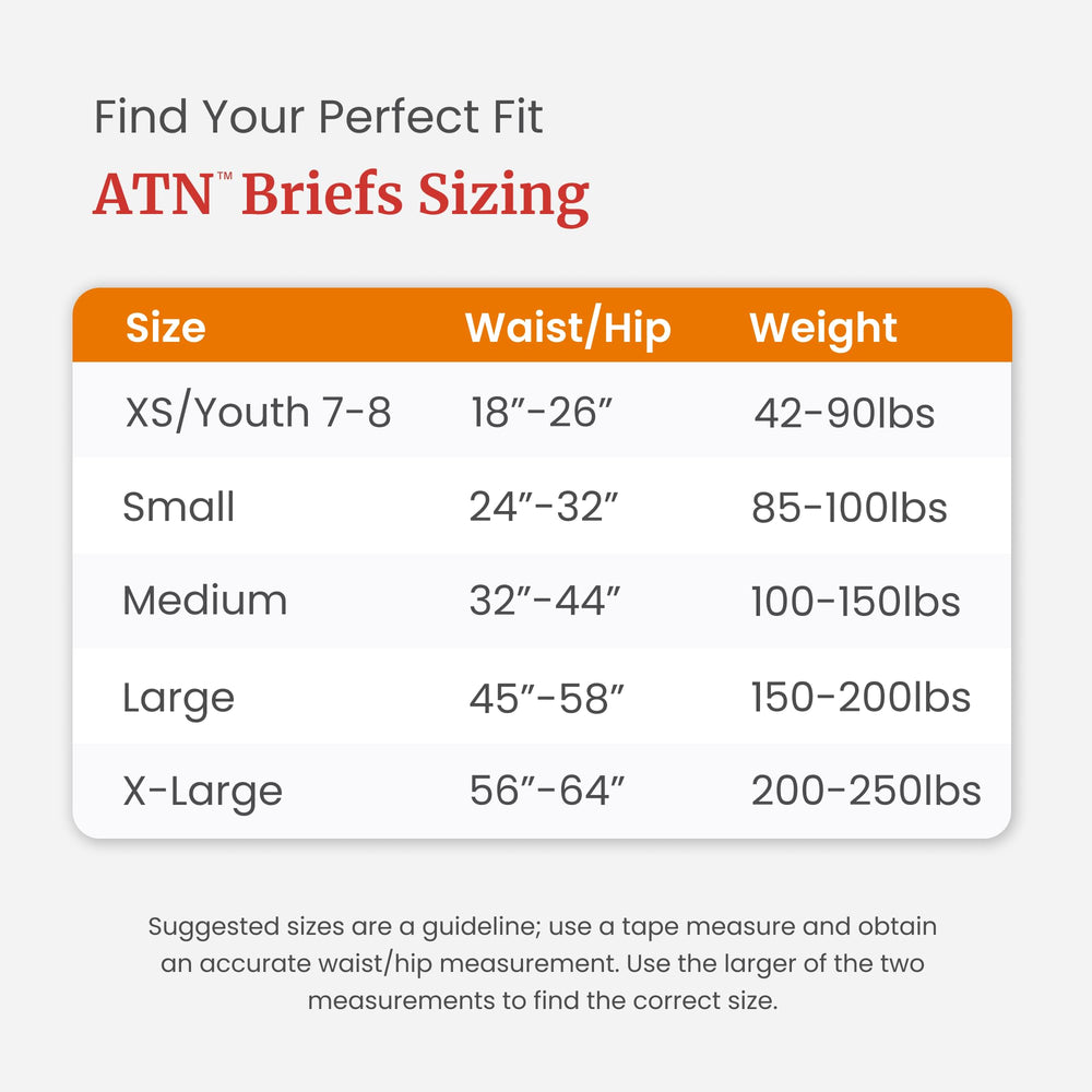 Tranquility ATN Briefs with ultra-absorbent core for dryness