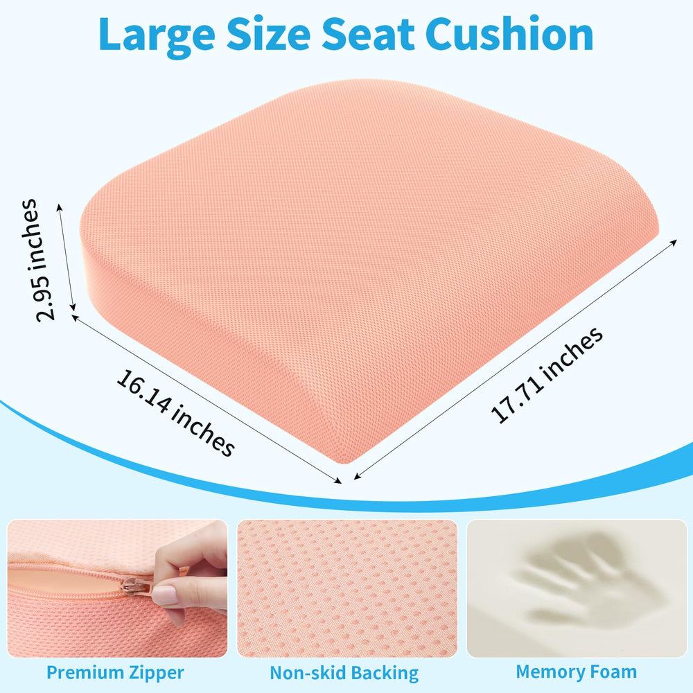 TranquilRelax cushion underside non-slip bottom keeps pad securely in place