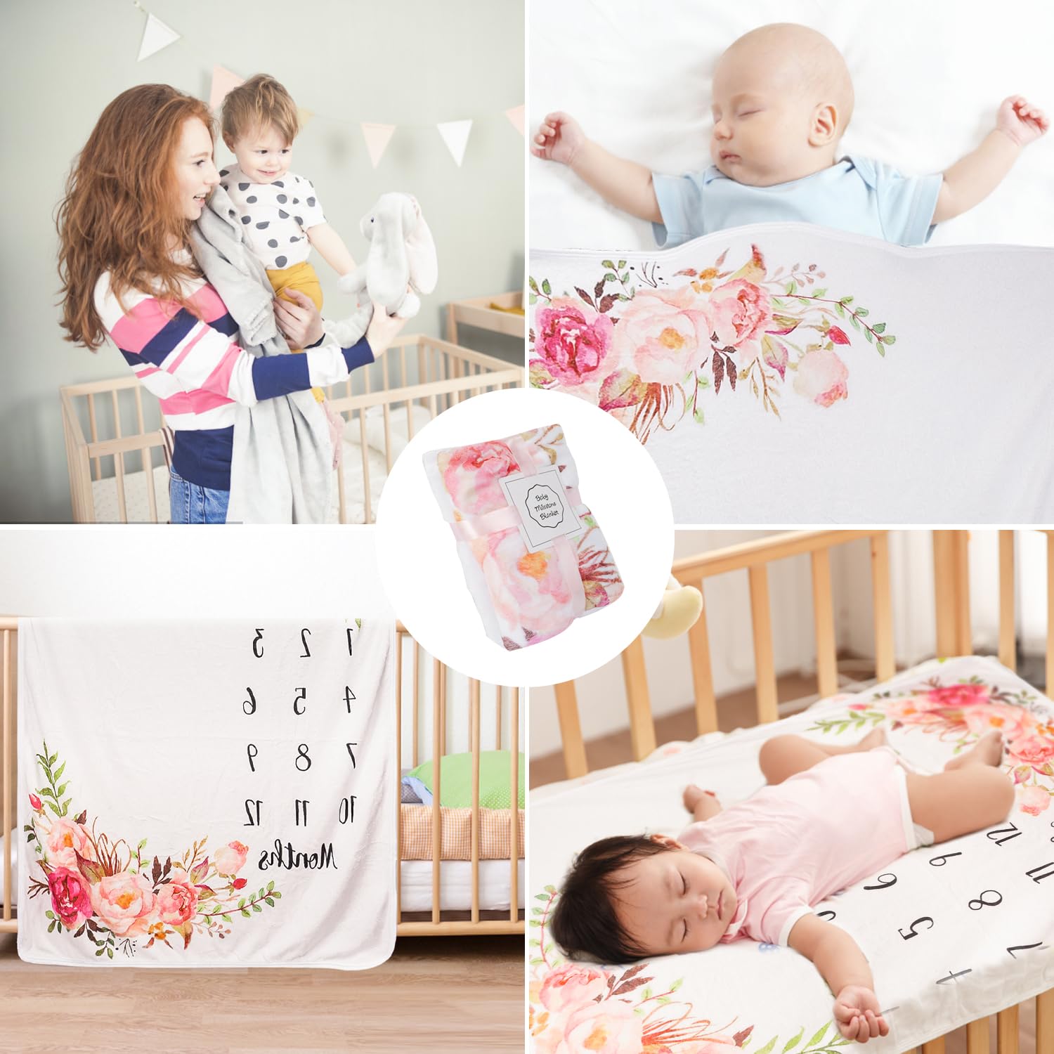 TRASUN milestone blanket serves as a versatile photo prop for expanding months.