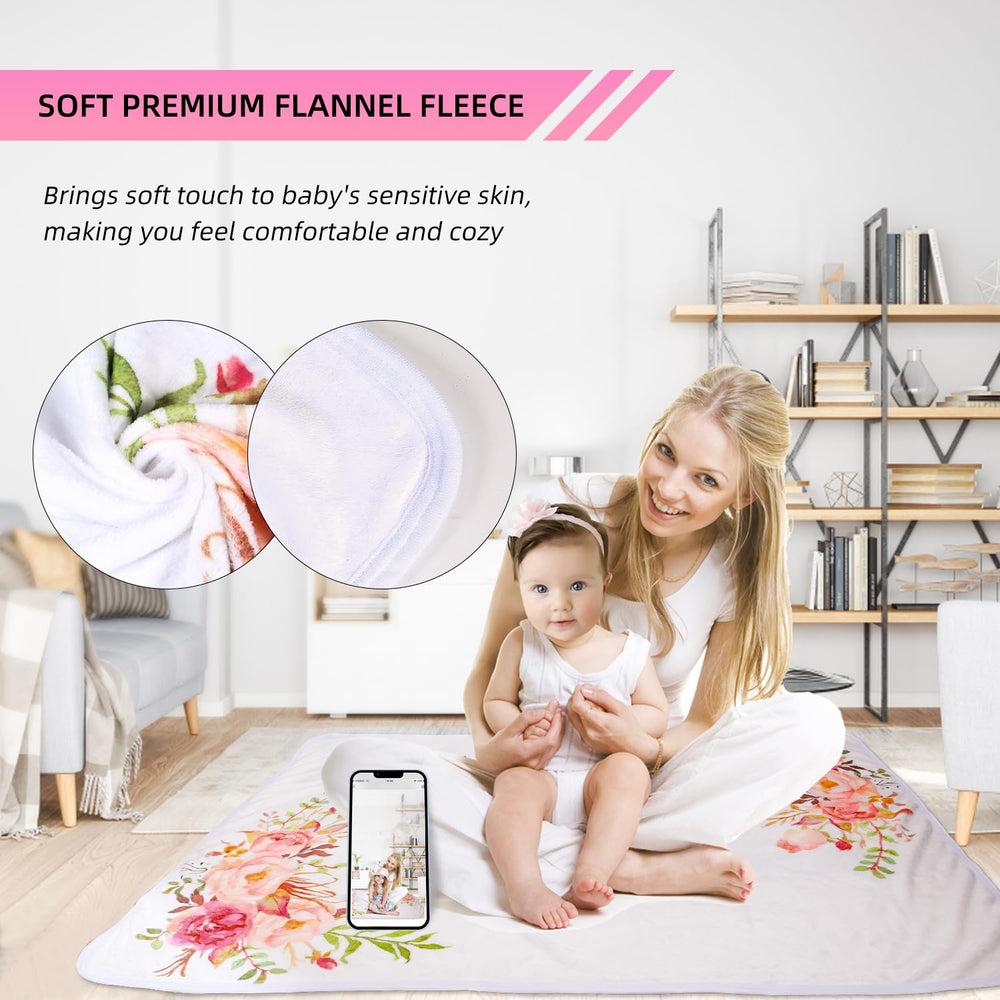 TRASUN soft flannel blanket texture offers cozy comfort during newborn to toddler photoshoots.