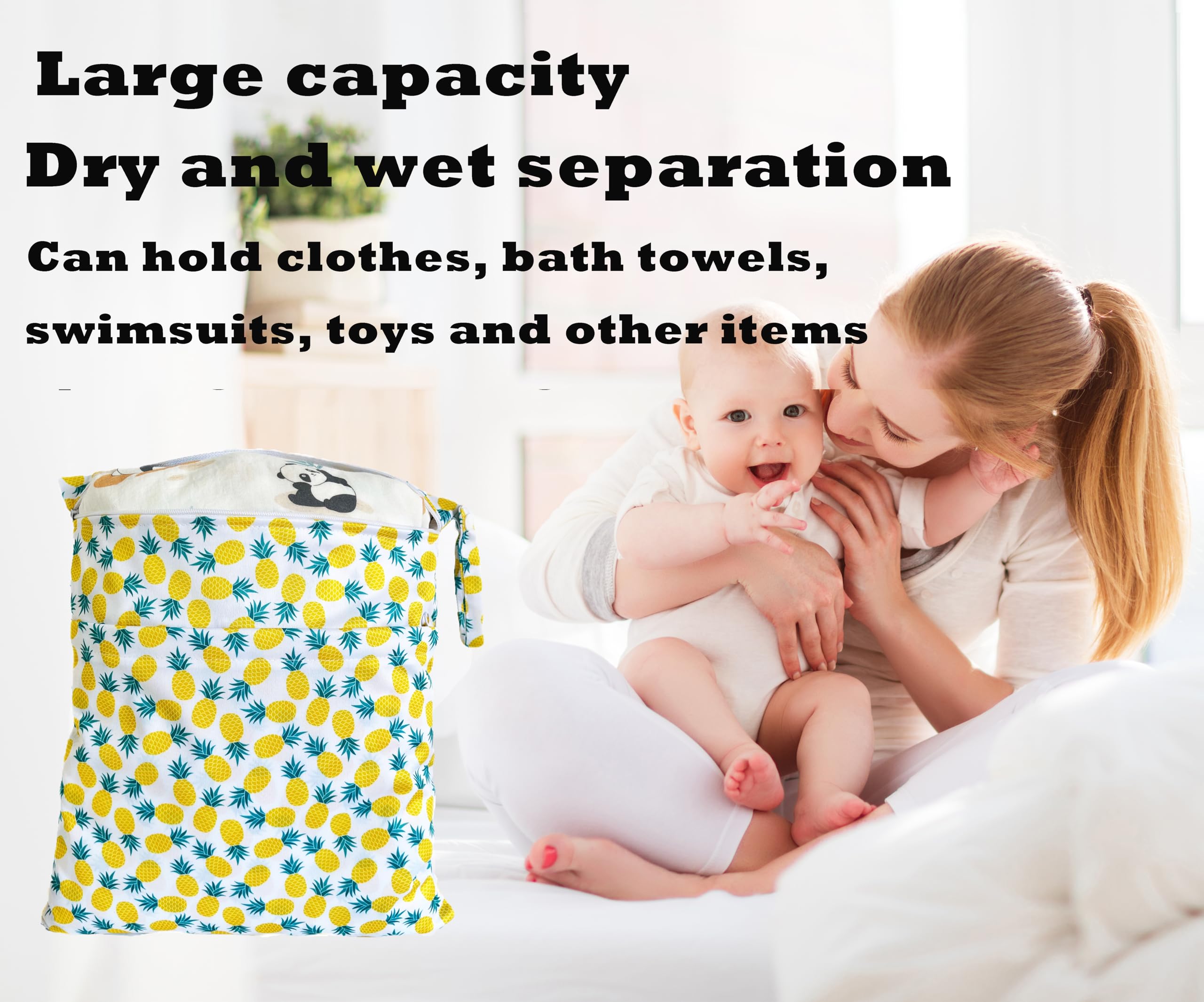 TRASUN two-pack wet bag set for versatile use and easy packing.