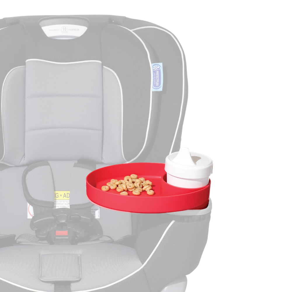 Travel Tray Oval fits in strollers for convenient on-the-go use.
