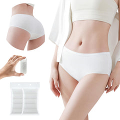 Travelcare Women's disposable underwear, individually wrapped for hygienic travel comfort.