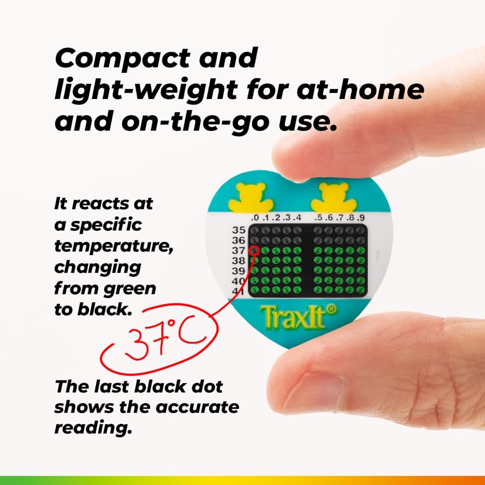 TRAXIT wearable axillary thermometer compact on-the-go design for quick checks