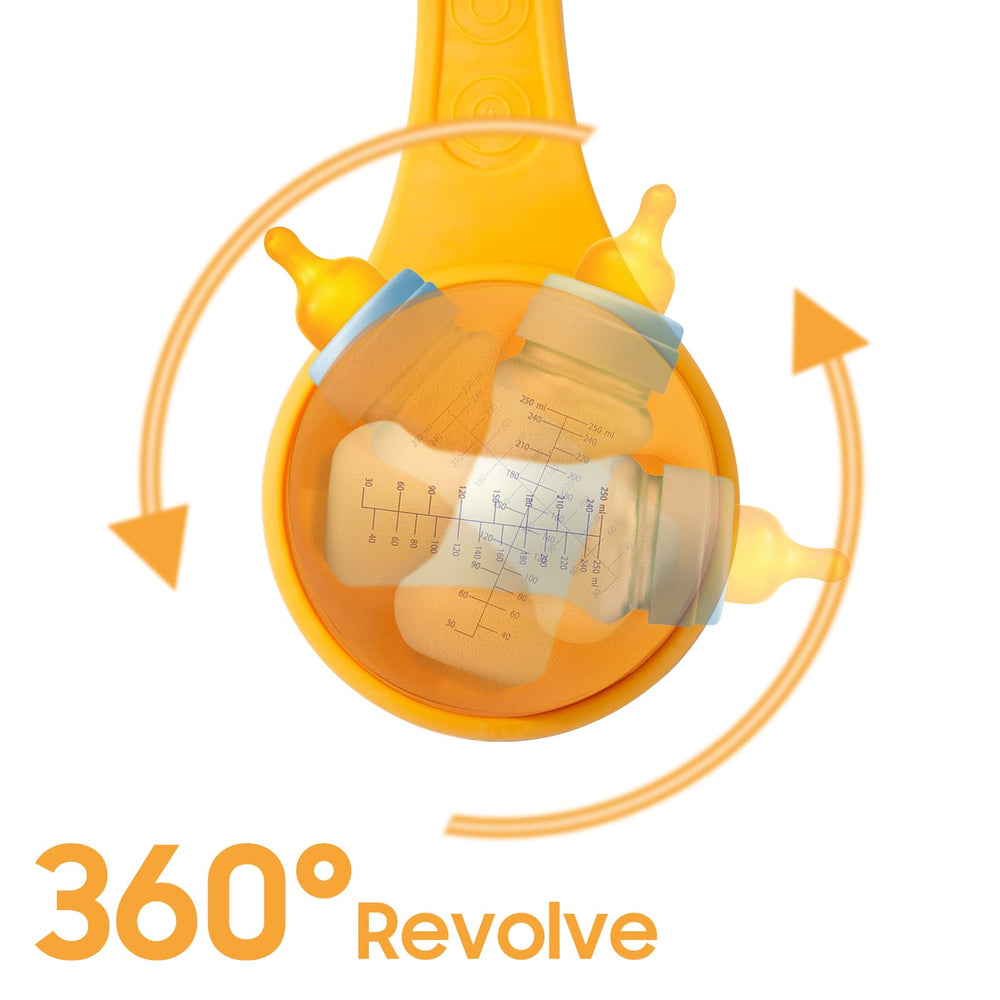 TreaHome orange rotating-angle design adjusts feeding angle smoothly.