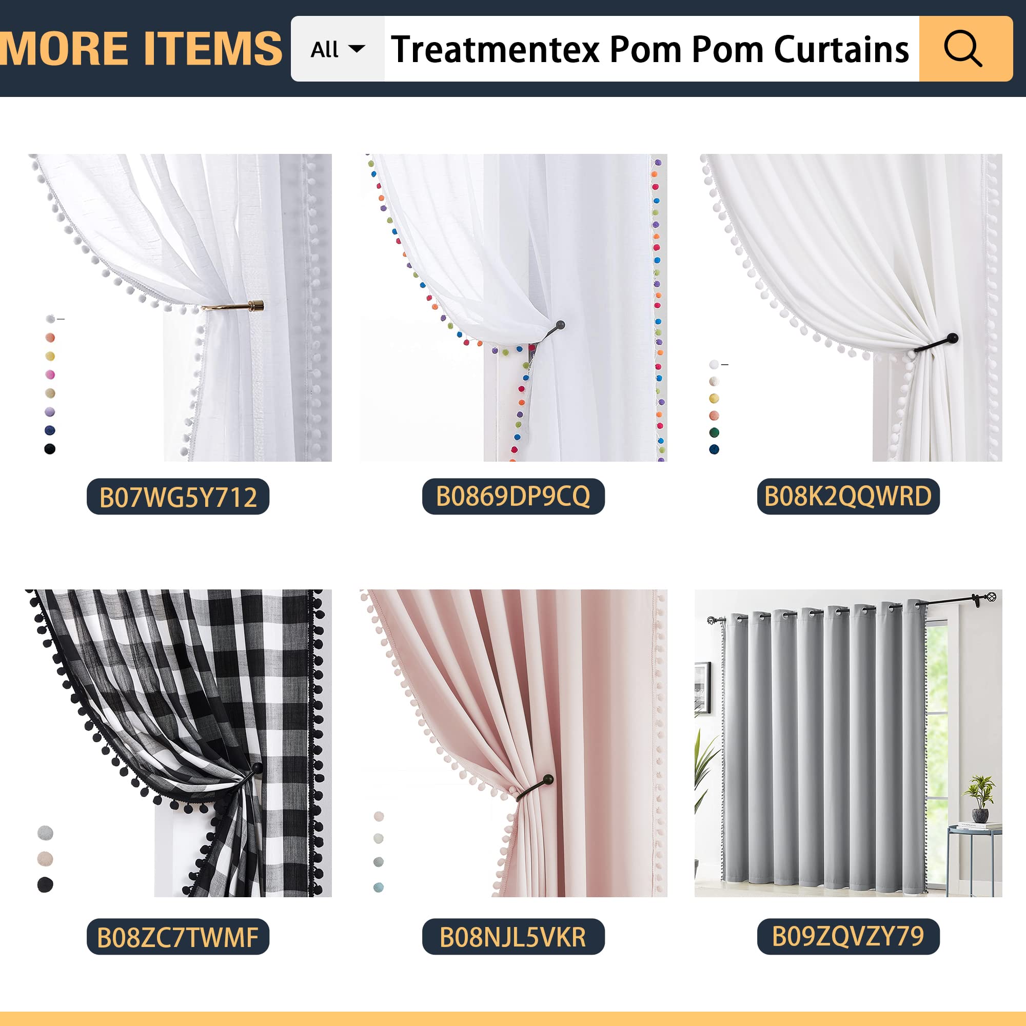 Treatmentex 95-inch length curtains offering a graceful floor-to-ceiling look.
