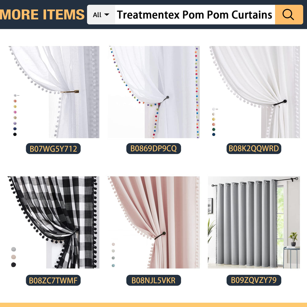 Treatmentex 95-inch length curtains offering a graceful floor-to-ceiling look.
