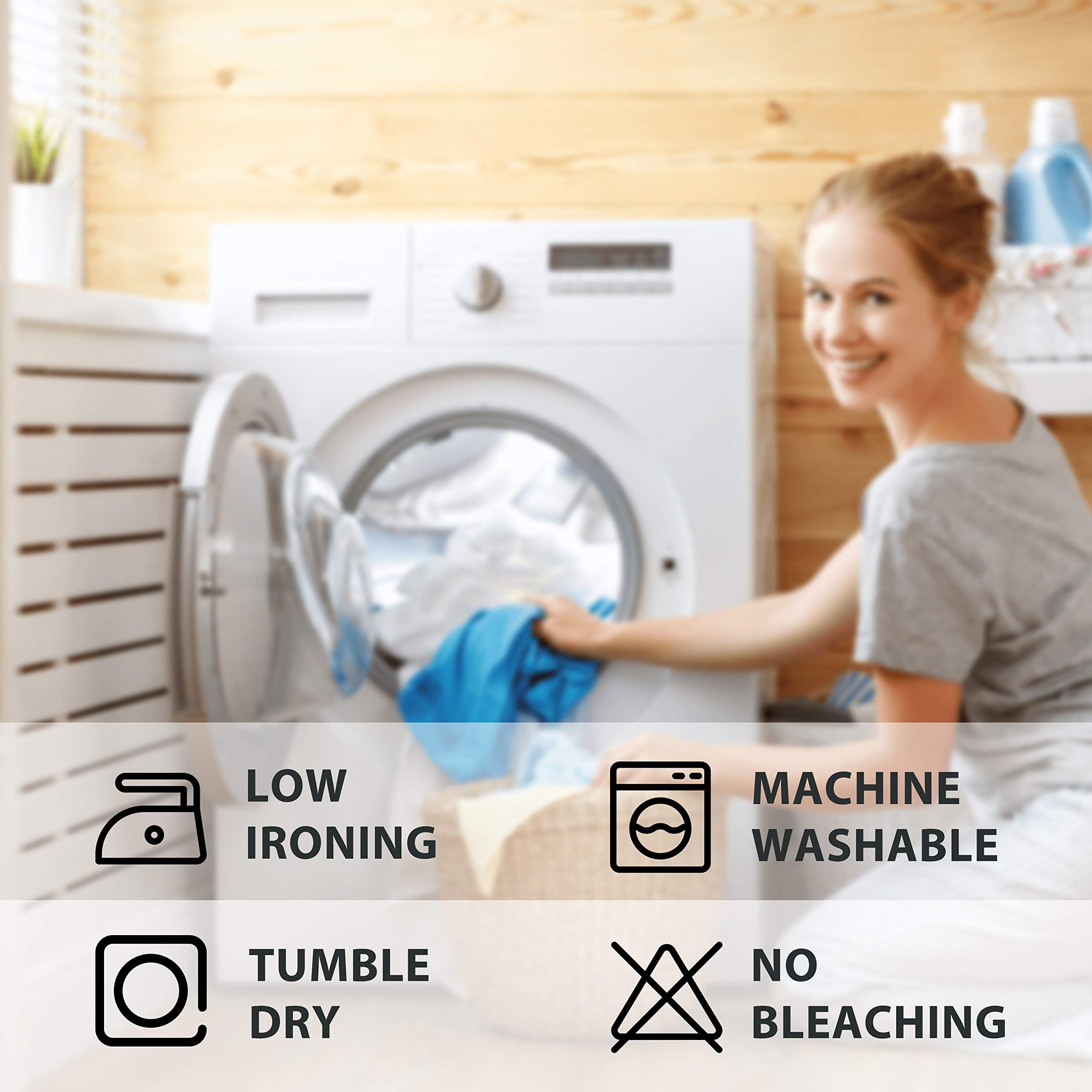 Treatmentex easy-care curtains are machine washable for simple maintenance.