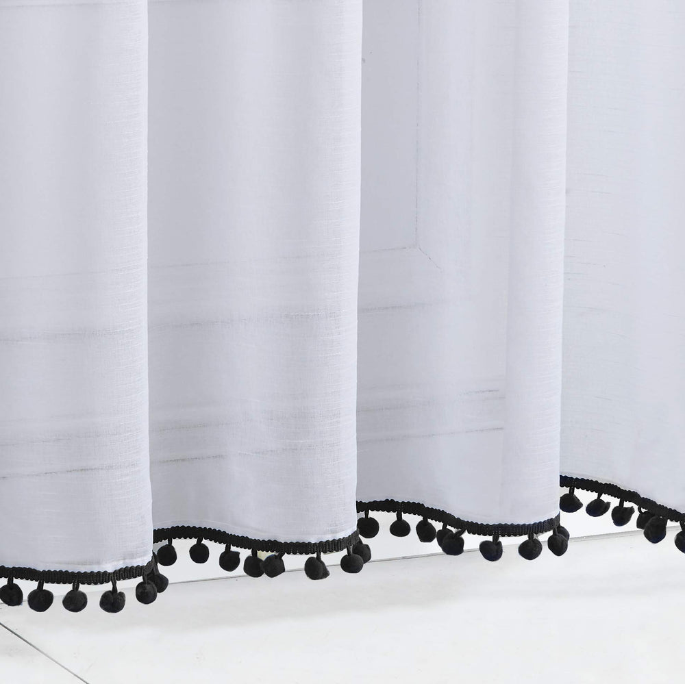 Treatmentex linen texture sheer fabric provides soft diffusion of daylight.