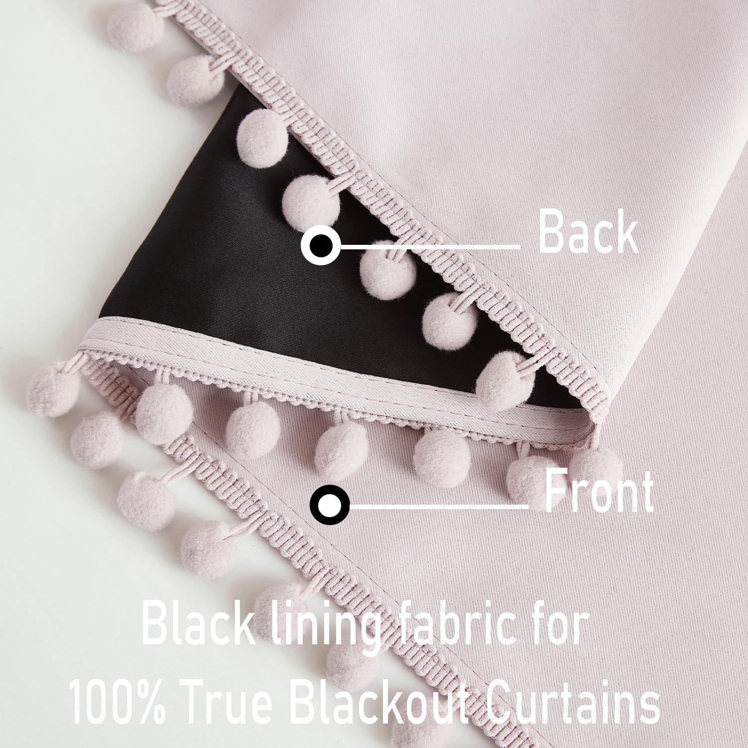 Treatmentex rod-pocket header enables easy installation and a casual gathered look.