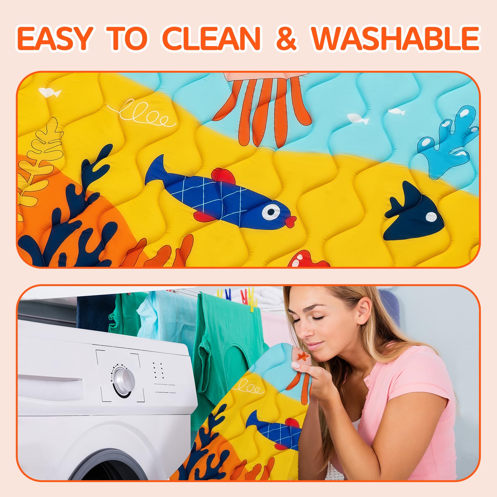 TreeBud Baby Play Mat features high-contrast patterns to boost visual development.