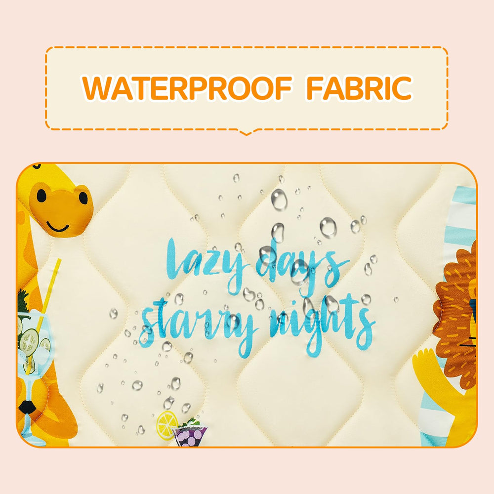 TreeBud baby play mat machine-washable surface simplifies regular cleaning.