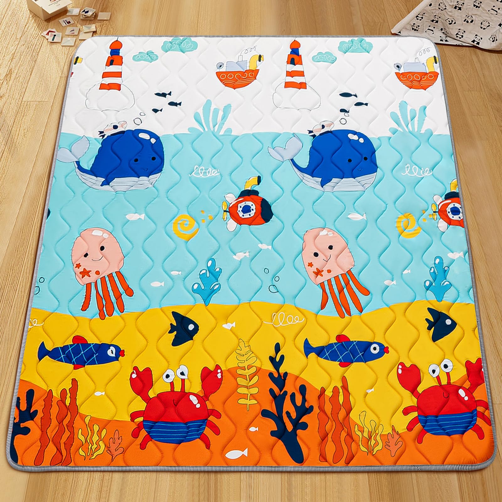 TreeBud Baby Play Mat Ocean World pattern with engaging visuals for imagination.