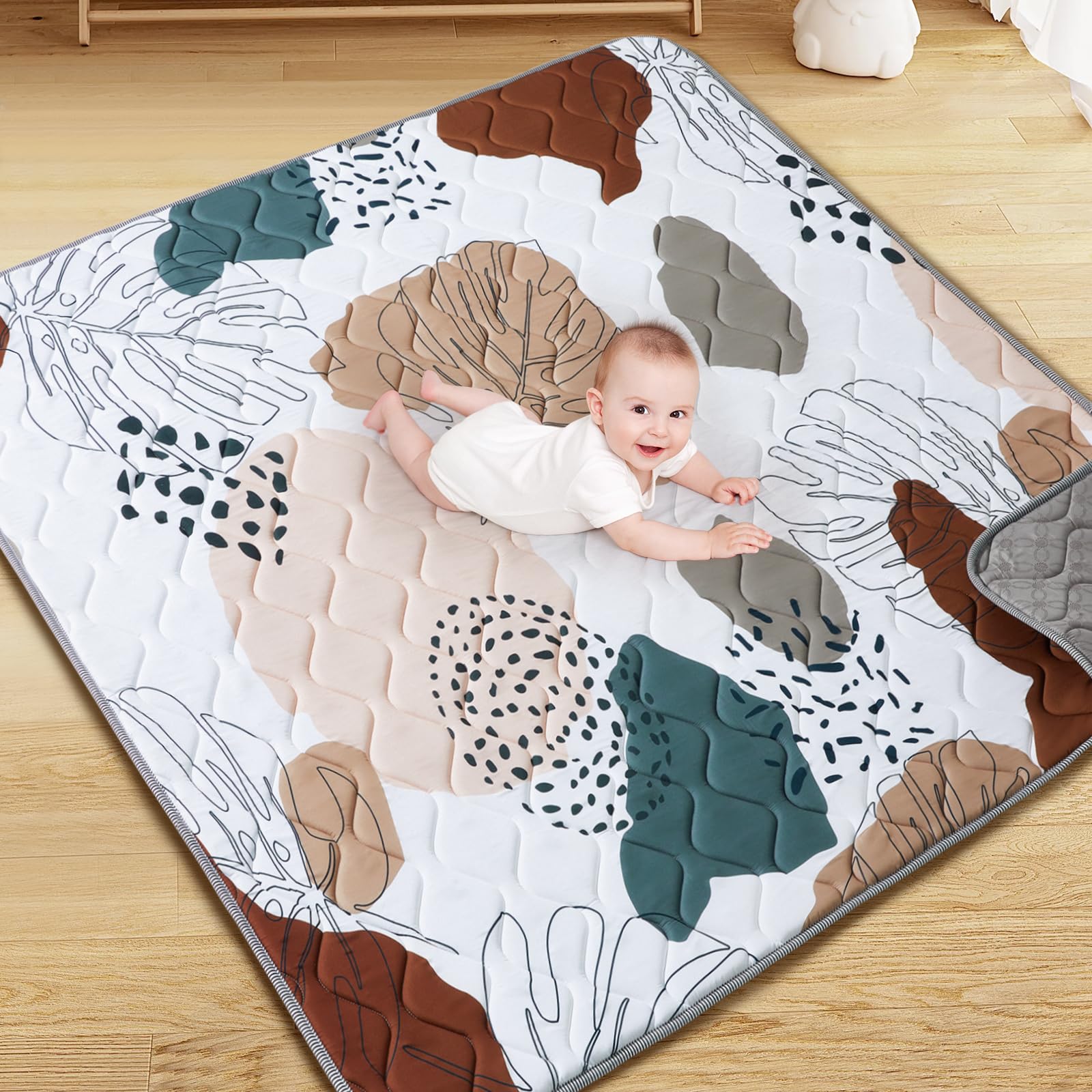 Non-toxic materials used in TreeBud Baby Play Mat for safety.