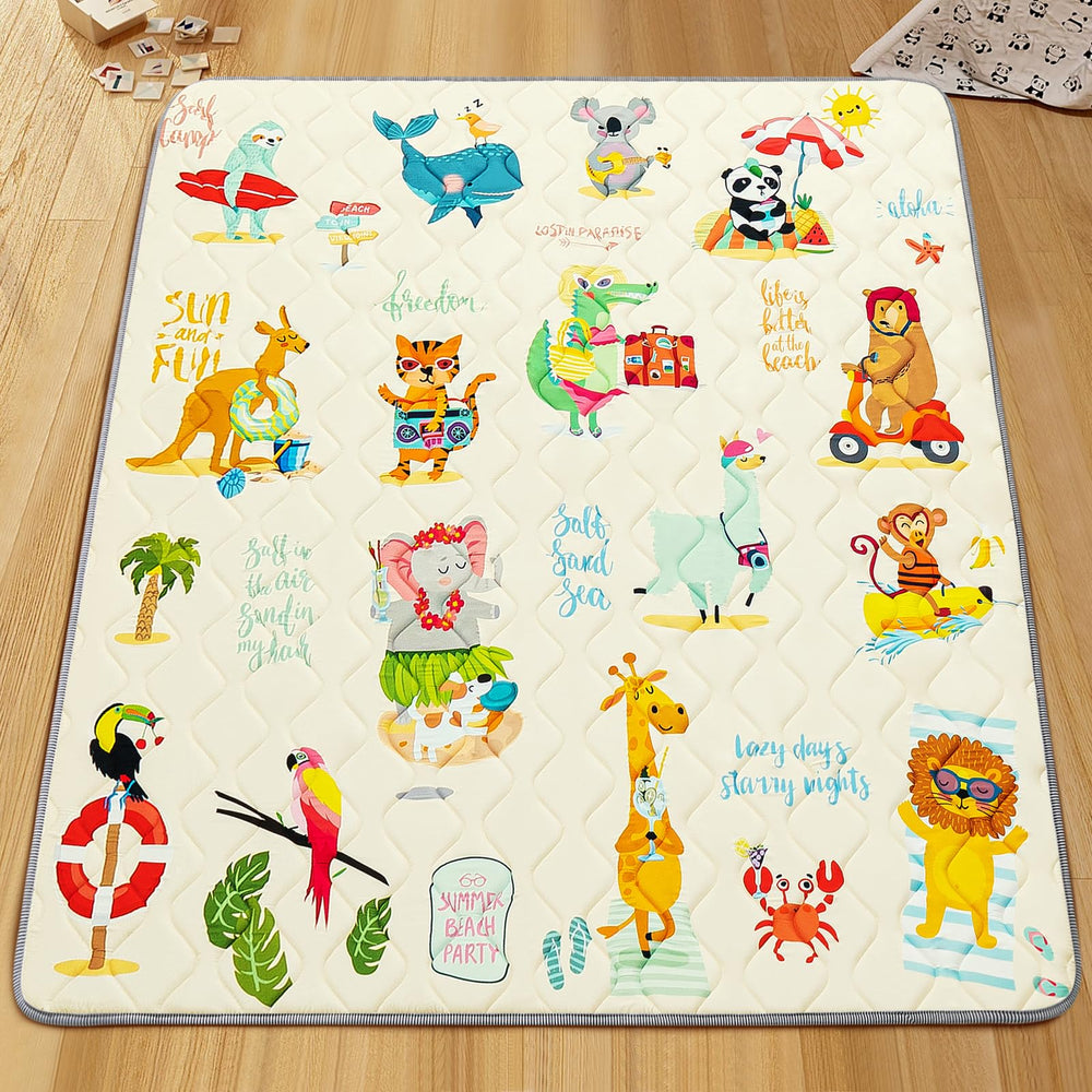 TreeBud Baby Play Mat close up tummy time cushion