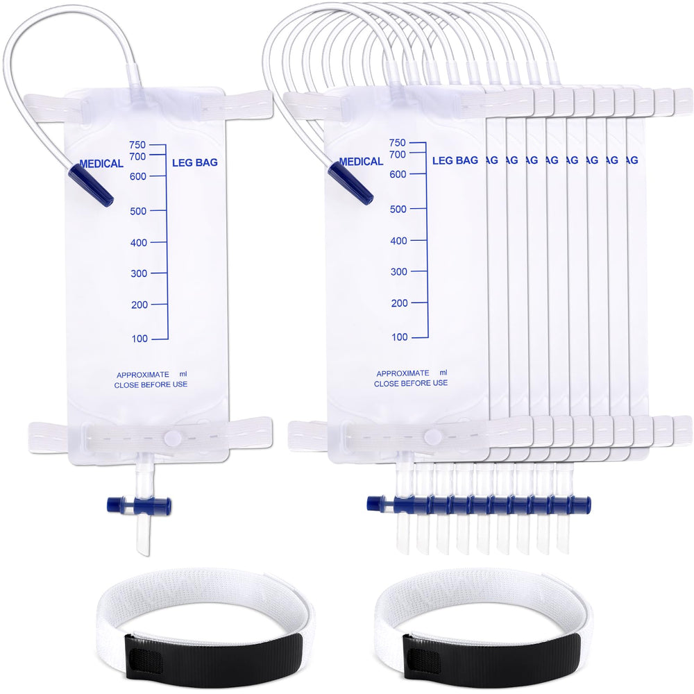 TrelaCo catheter leg bag 750ml shown with secure, leak-free design for daily mobility