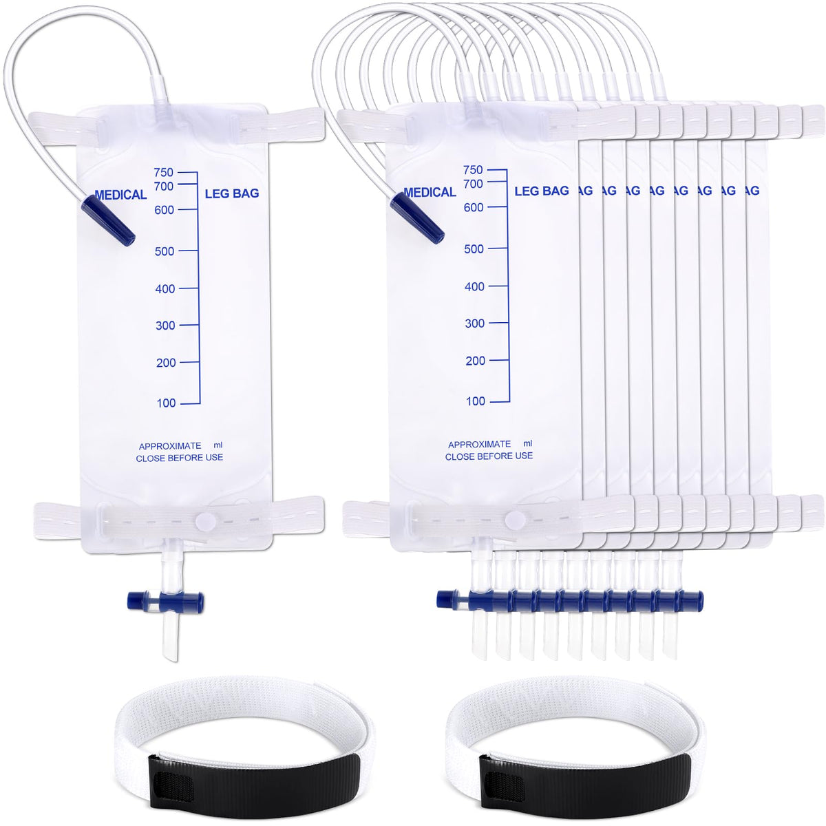 TrelaCo catheter leg bag 750ml shown with secure, leak-free design for daily mobility