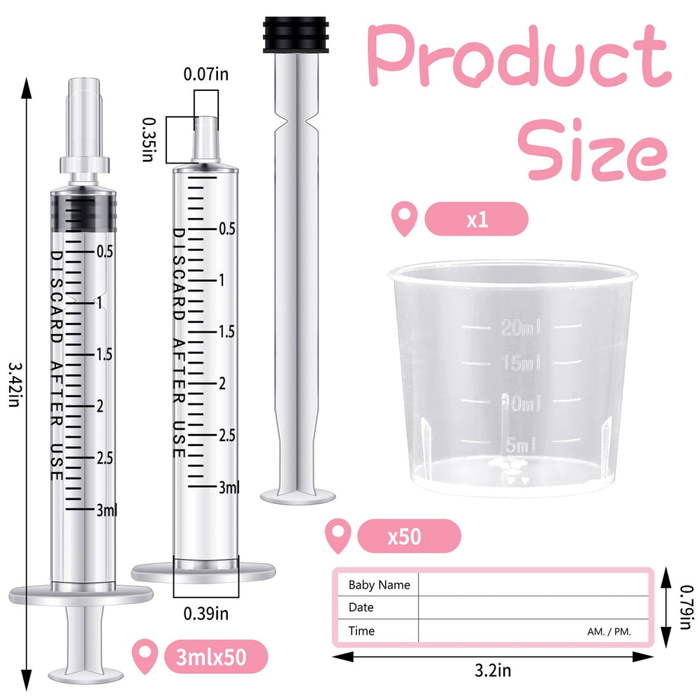 TrelaCo 3ml colostrum syringes with caps for precise storage