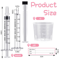 TrelaCo 3ml colostrum syringes with caps for precise storage