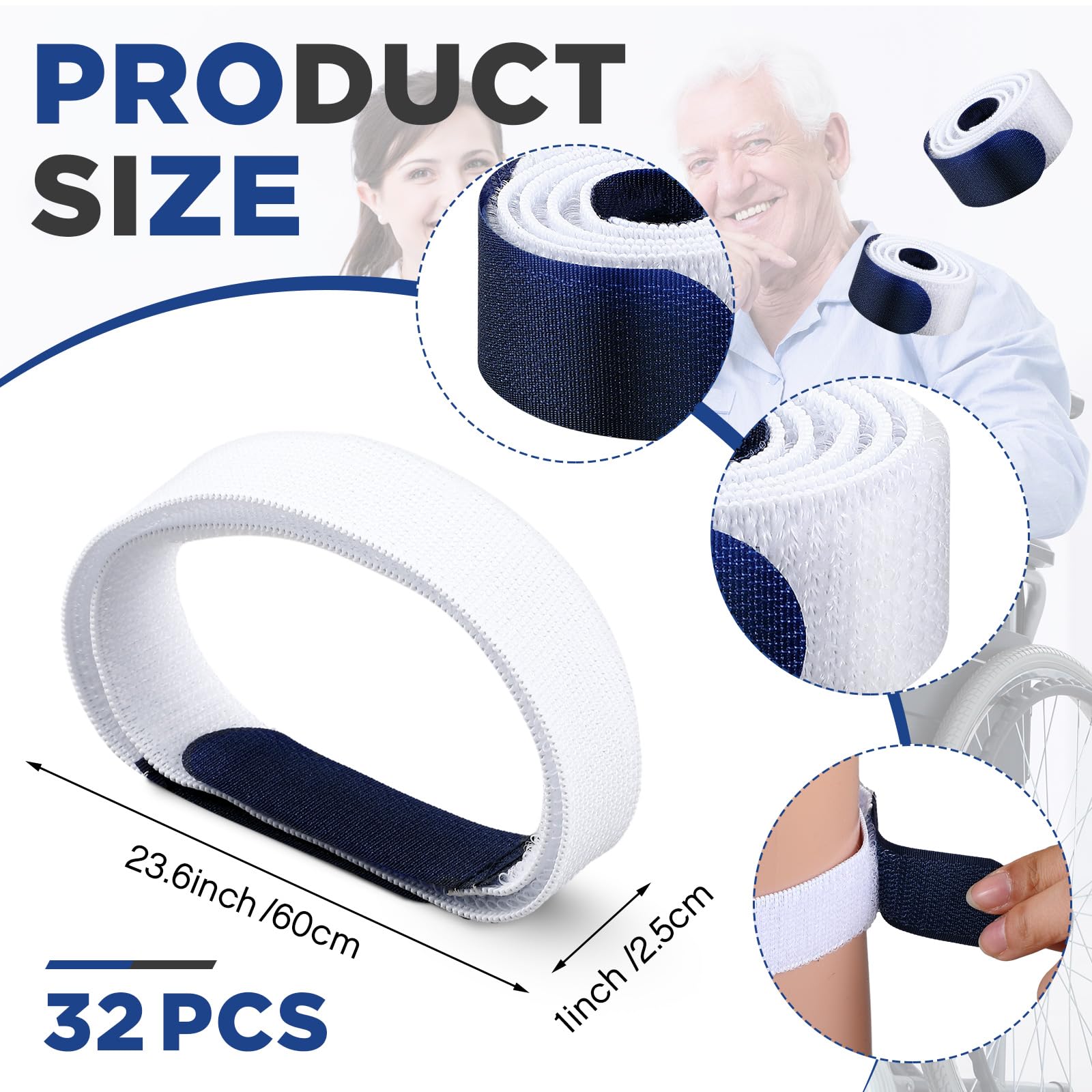 TrelaCo soft elastic fabric leg bag strap with silicone grips for comfortable wear.