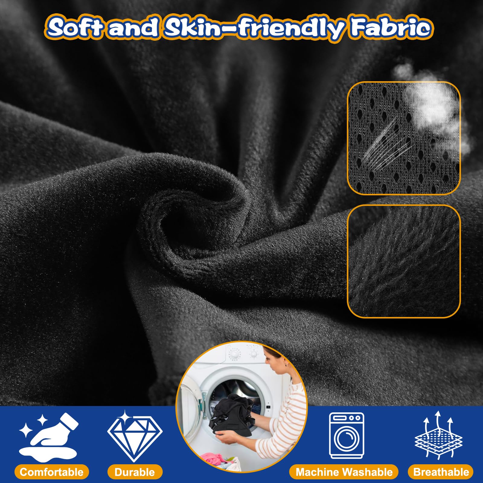 TRELC mesh side pockets for wipes and bottles within easy reach