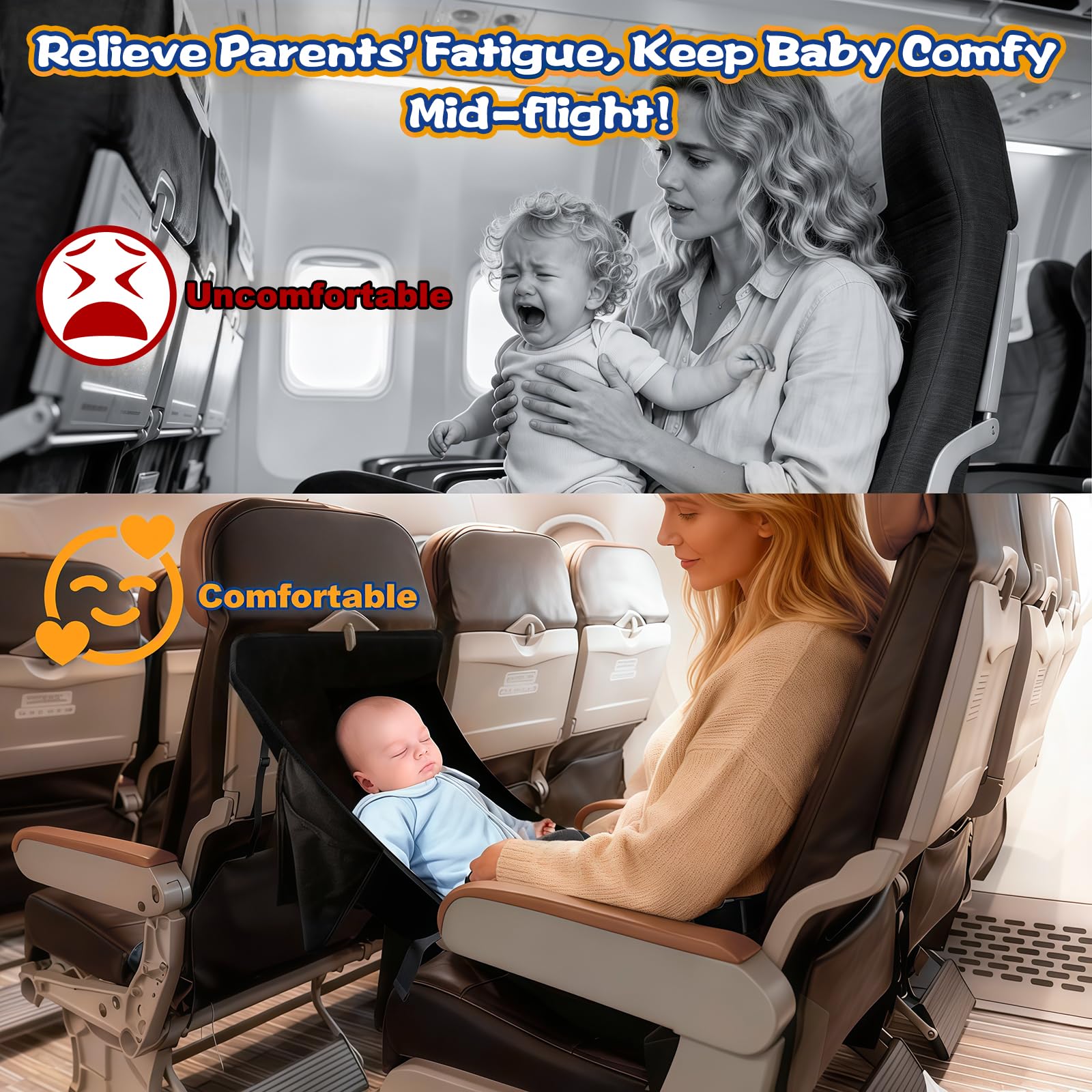 TRELC soft flannel fabric provides gentle warmth and comfort on flights