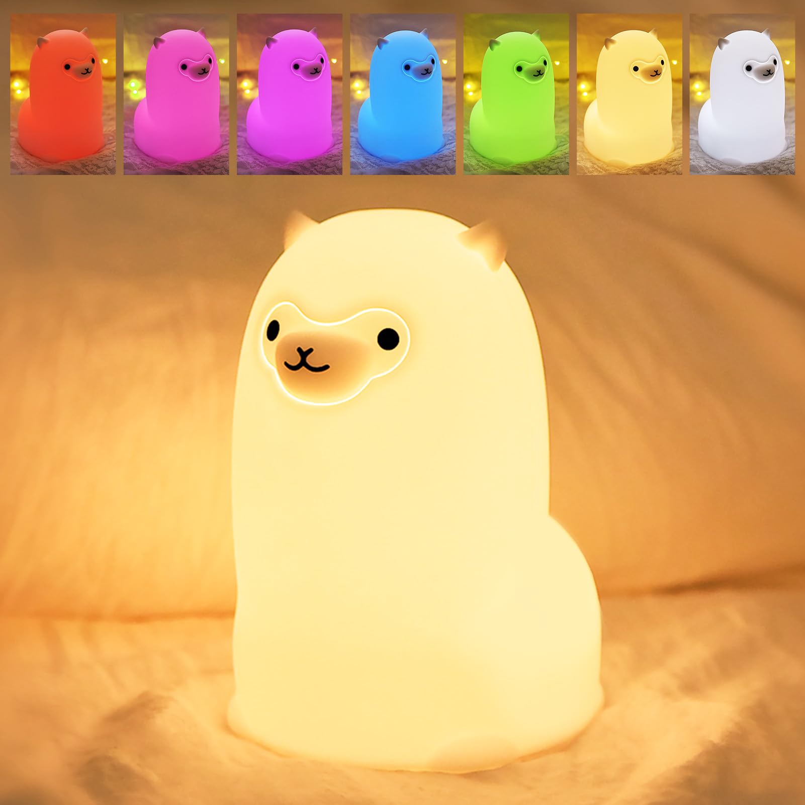 Tremdwoto Alpaca night light touch panel enables easy color and brightness control.