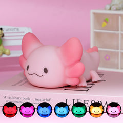 Tremdwoto Axolotl Night Light with dimmable brightness and timer for baby sleep.