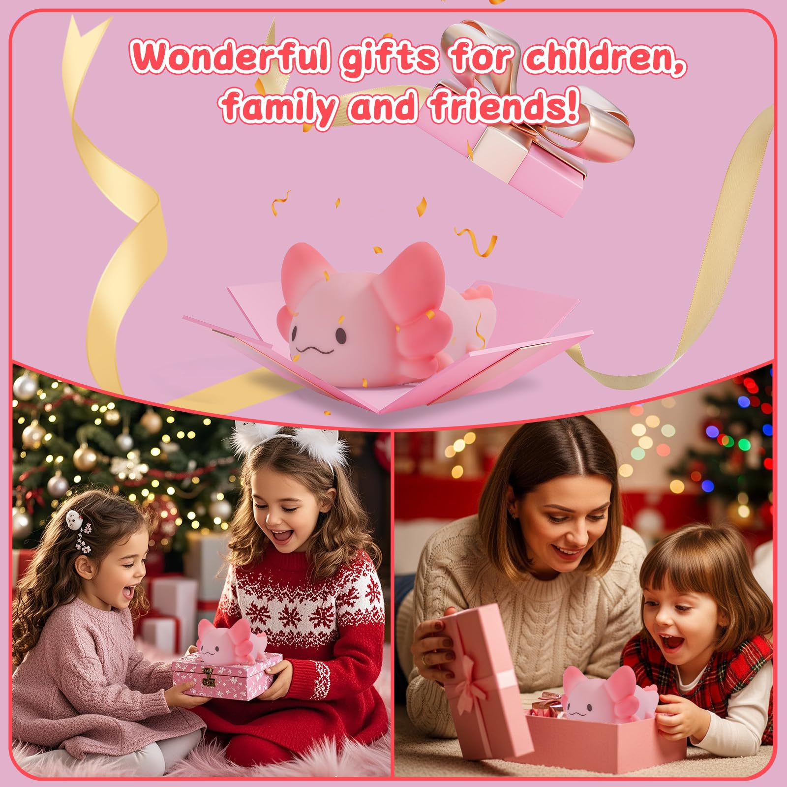 Tremdwoto Axolotl Night Light makes a charming kid room gift idea.